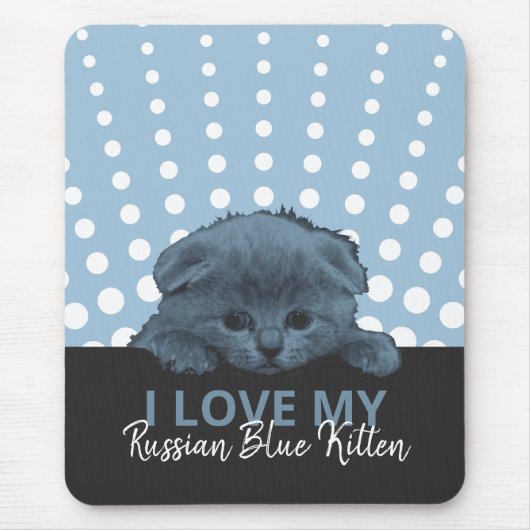 Russisch Blauw Kitten Muismat (Voorkant)