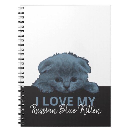 Russisch Blauw Kitten Notitieboek (Voorkant)