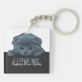 Russisch Blauw Kitten Sleutelhanger (Achterkant)
