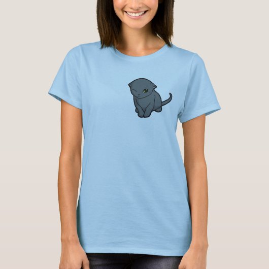 Russisch Blauw Kitten T-shirt (Voorkant)