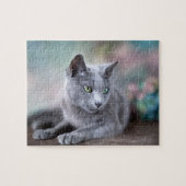 Russisch blauw legpuzzel (Horizontaal)