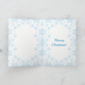 Russisch blauw. Meowy Kerstmis. Feestdagen Kaart (Binnen)