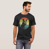 Russisch Blauw Retro Kat Design T-shirt (Voorkant volledig)