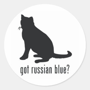 Russisch blauw ronde sticker