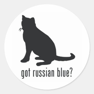 Russisch blauw ronde sticker