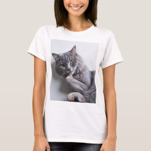 Russisch Blauw schattig uiterlijk T-Shirt