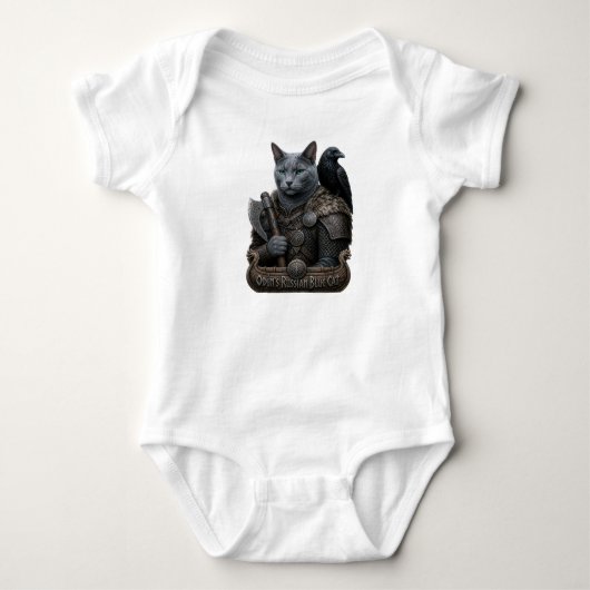Russisch Blauw Veteraan Odin’s Cat Romper (Voorkant)