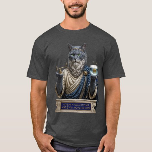 Russisch Blauwe Archimedes Kat T-shirt (Voorkant)