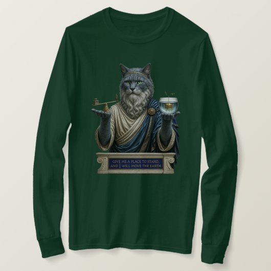 Russisch Blauwe Archimedes Kat T-shirt (Design voorkant)
