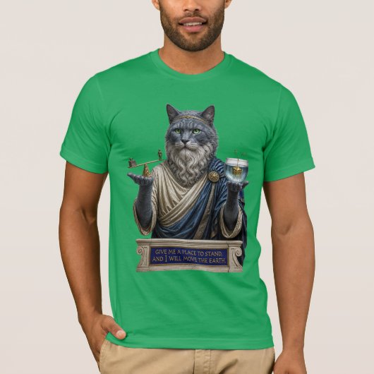 Russisch Blauwe Archimedes Kat T-shirt (Voorkant)