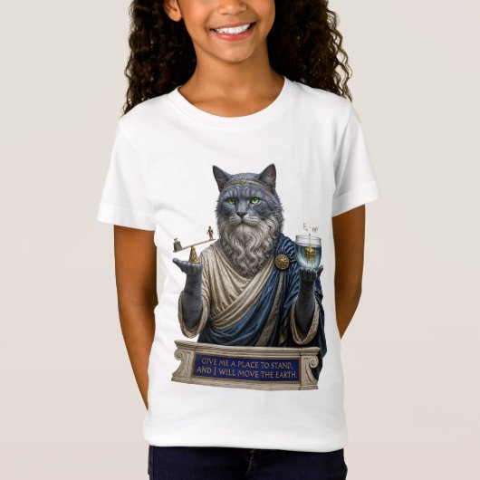 Russisch Blauwe Archimedes Kat T-shirt (Voorkant)