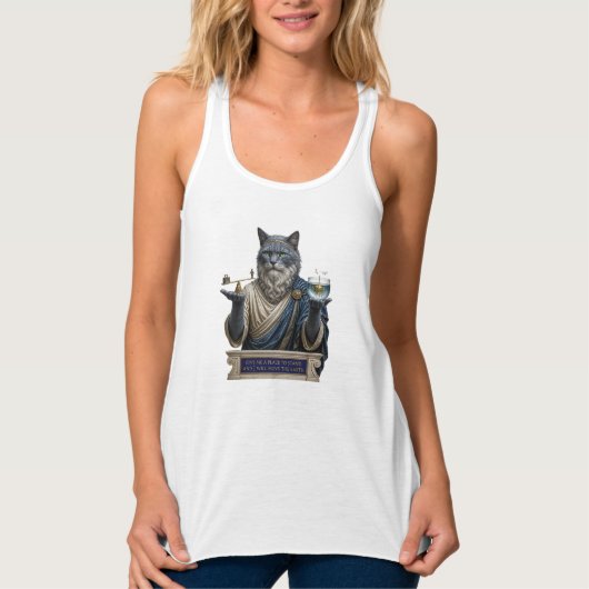 Russisch Blauwe Archimedes Kat Tanktop (Voorkant)