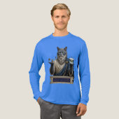 Russisch Blauwe Archimedes Kat Tri-Blend Shirt (Voorkant)