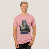 Russisch Blauwe Archimedes Kat Tri-Blend Shirt (Voorkant volledig)