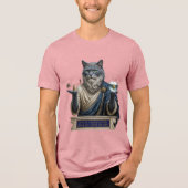 Russisch Blauwe Archimedes Kat Tri-Blend Shirt (Voorkant)