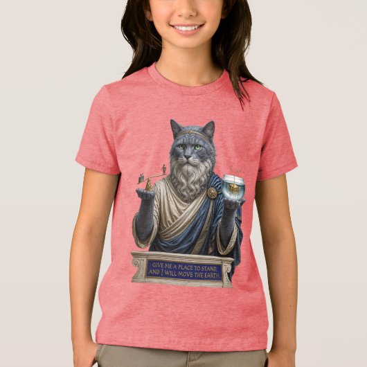 Russisch Blauwe Archimedes Kat Tri-Blend Shirt (Voorkant)