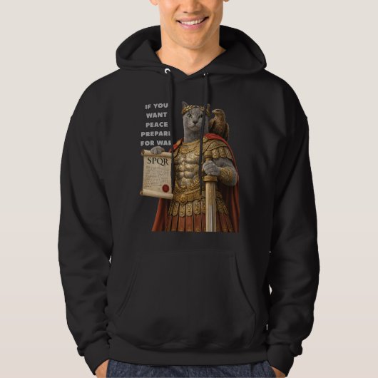 Russisch Blauwe Caesar Kat Hoodie (Voorkant)