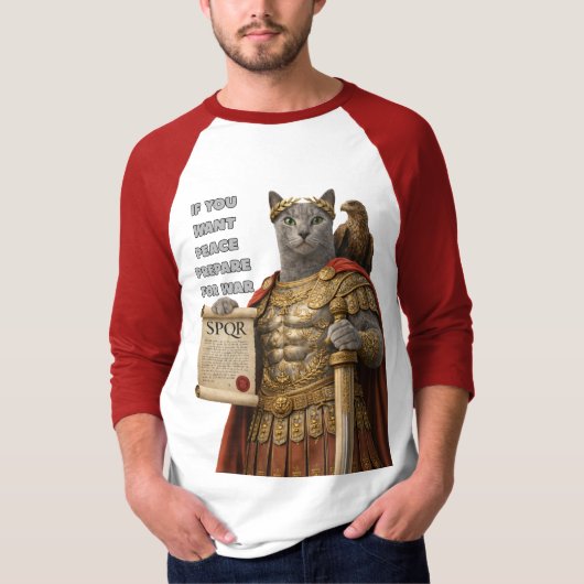 Russisch Blauwe Caesar Kat T-shirt (Voorkant)