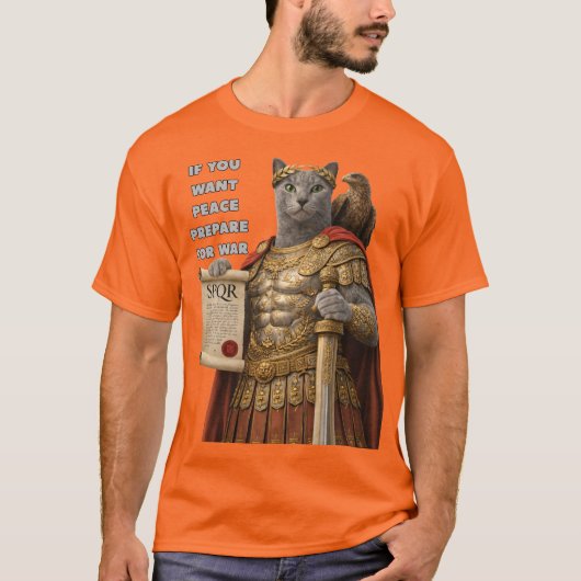 Russisch Blauwe Caesar Kat T-shirt (Voorkant)