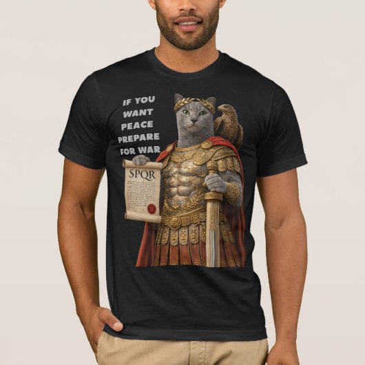 Russisch Blauwe Caesar Kat T-shirt (Voorkant)