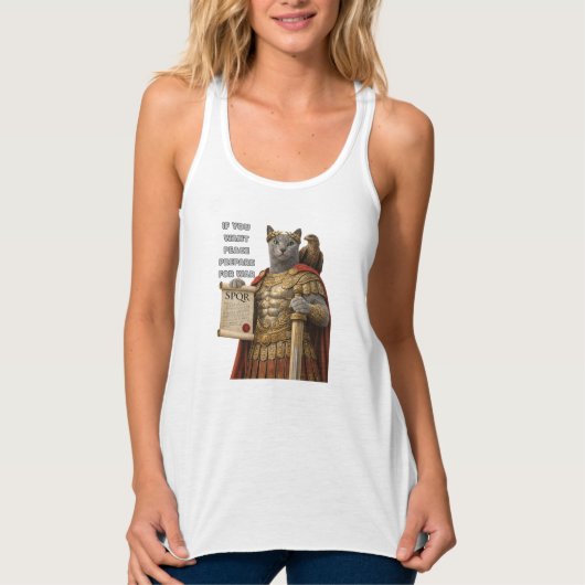 Russisch Blauwe Caesar Kat Tanktop (Voorkant)