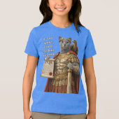 Russisch Blauwe Caesar Kat Tri-Blend Shirt (Voorkant)
