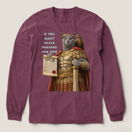 Russisch Blauwe Caesar Kat Tri-Blend Shirt (Voorkant)