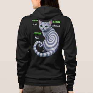 Russisch Blauwe Hypno Kat Hoodie