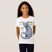 Russisch Blauwe Hypno Kat T-shirt (Voorkant volledig)