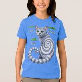 Russisch Blauwe Hypno Kat Tri-Blend Shirt (Voorkant)