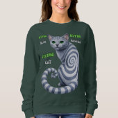 Russisch Blauwe Hypno Kat Trui (Voorkant)