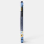 Russisch Blauwe Kat Gele Bloemen Case-Mate iPhone Case (Achterkant/links)