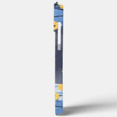 Russisch Blauwe Kat Gele Bloemen Case-Mate iPhone Case (Achterkant / Links)