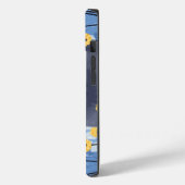 Russisch Blauwe Kat Gele Bloemen Case-Mate iPhone Case (Achterkant / Links)
