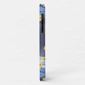 Russisch Blauwe Kat Gele Bloemen Case-Mate iPhone Case (Achterkant/links)