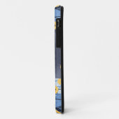 Russisch Blauwe Kat Gele Bloemen Case-Mate iPhone Case (Achterkant/links)