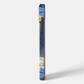 Russisch Blauwe Kat Gele Bloemen Case-Mate iPhone Case (Achterkant / Links)