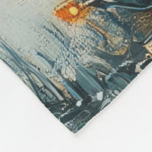 Russisch Blauwe Kat Kerst Strand Fleece Deken (Hoek)