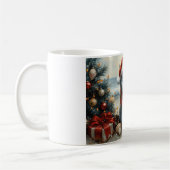 Russisch Blauwe Kat Kerst Strand Koffiemok (Links)