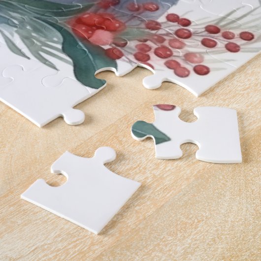 Russisch Blauwe Kat Kerstkrans Feestelijke Kitten Legpuzzel (Zijkant)