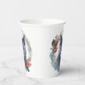 Russisch Blauwe Kat Kerstkrans Feestelijke Kitten Papieren Bekers (Links)