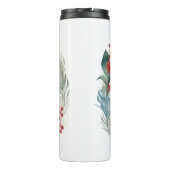 Russisch Blauwe Kat Kerstkrans Feestelijke Kitten Thermosbeker (Achterkant)