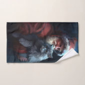 Russisch Blauwe Kat Sinterklaas Feestelijke Kerstm Bad Handdoek (Handdoek)