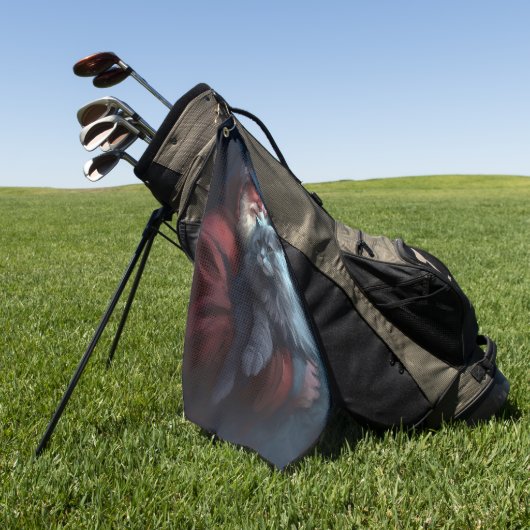 Russisch Blauwe Kat Sinterklaas Feestelijke Kerstm Golfhanddoek (Groen)