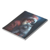 Russisch Blauwe Kat Sinterklaas Feestelijke Kerstm Notitieblok (Linkerzijde)