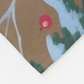 Russisch Blauwe Kat Sneeuw met Kerst Pet Fleece Deken (Hoek)