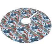 Russisch Blauwe Kat Sneeuw met Kerst Pet Kerstboom Rok (Gekanteld)