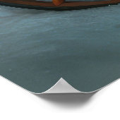 Russisch Blauwe Kat Sneeuwrijke Sleigh Kerst Decor Poster (Hoek)