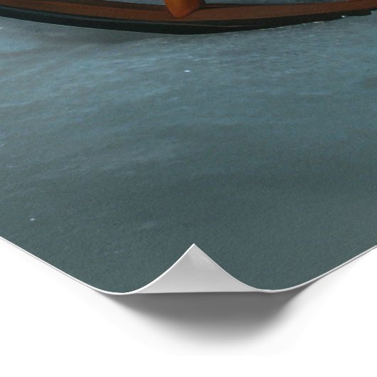 Russisch Blauwe Kat Sneeuwrijke Sleigh Kerst Decor Poster (Hoek)