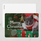 Russisch Blauwe Keuten en Kerstmis Feestdagenkaart (Voorkant / Achterkant)